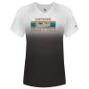 Women's V-Neck Ombre T-Shirt Thumbnail